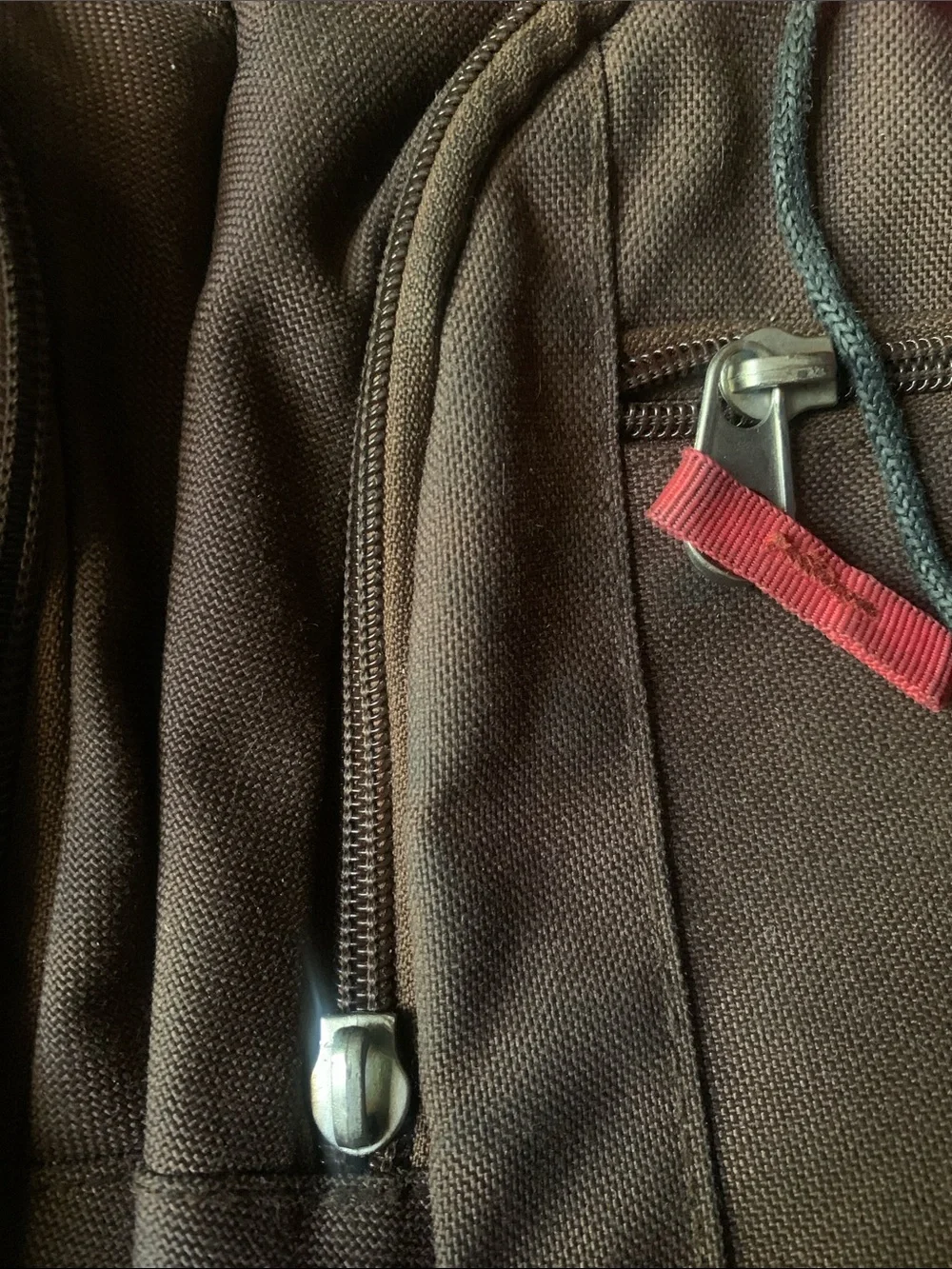 Brown and Red Canvas Men's Backpack - Casual Daypack